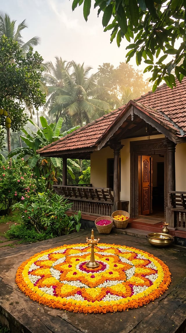 പൂക്കളവും നിലവിളക്കും സദ്യമേശയും... വീടിന് ഉത്സവച്ചന്തം നൽകാൻ എളുപ്പ വഴികൾ