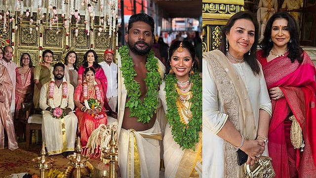 വിസ്മയയുടെ കൂട്ടുകാരി, നടി ആദിത്യലക്ഷ്മി വിവാഹിതയായി; അതിഥികളായി സുചിത്രയും ലിസിയും