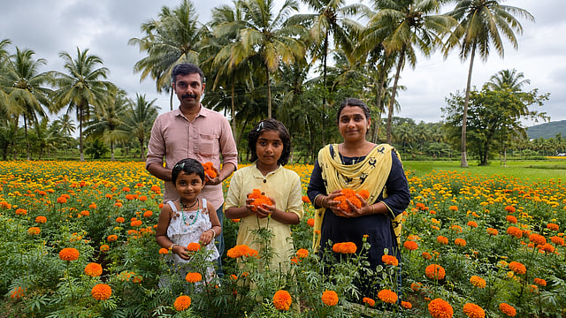 Police Officer Rahul Flower Farming Palakkad