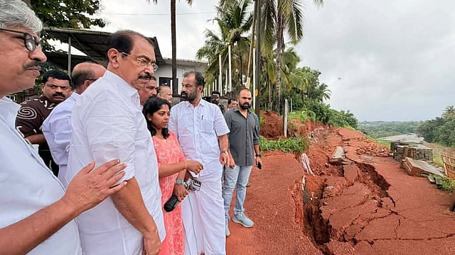 എളയാവൂരില്‍ ദേശീയപാത സംരക്ഷണഭിത്തി ഇടിഞ്ഞു; നാട്ടുകാര്‍ ആശങ്കയില്‍