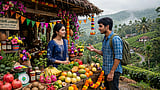 അഭി അവന്റെ കൈ മാറ്റിയപ്പോള്‍ ഒരു പഴവില്‍പ്പനക്കാരിയുടെ മനോഹരമായ ചിത്രം