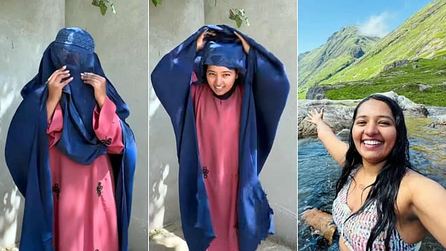 'ഇതിന്റെ ഉള്ളില്‍ ഇവര്‍ എങ്ങനെ ജീവിക്കും, കണ്ണുപോലും കാണാതെ'; അഫ്ഗാനി ചാദരിയിട്ട് അരുണിമ | VIDEO