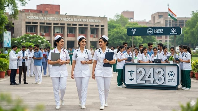 PGIMER: കേന്ദ്ര മെഡിക്കൽ ഇൻസ്റ്റിറ്റ്യൂട്ടിൽ 243 നഴ്സ് ഒഴിവുകൾ !