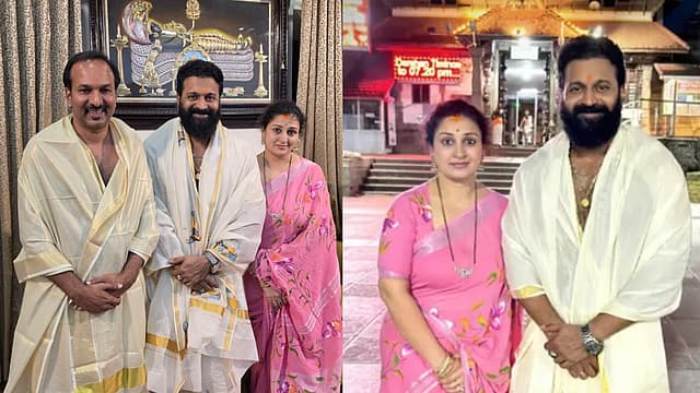 ദീപാരാധന തൊഴുത് ഋഷഭ് ഷെട്ടിയും ഭാര്യയും ശ്രീപദ്മനാഭ സ്വാമി ക്ഷേത്രത്തില്; വിഡിയോ
