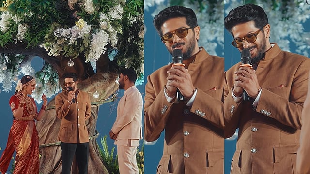 'ഞാനിപ്പോൾ നിങ്ങളെ ഭാര്യാ ഭർത്താക്കൻമാരായി പ്രഖ്യാപിക്കുന്നു, ഇനി നിനക്ക് വധുവിനെ ചുംബിക്കാം'; അഹാന- നിമിഷ് വിവാഹത്തിൽ ദുൽഖർ