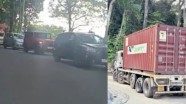യാത്രക്കാരെ വലച്ച് താമരശ്ശേരി ചുരത്തിൽ വീണ്ടും ഗതാഗതക്കുരുക്ക്: ഹെയർപിൻ വളവിലെ കുഴിയിൽ വീണ് ലോറിയുടെ ടയർ പൊട്ടി