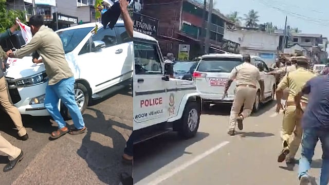 മന്ത്രി ഒജെ ജനീഷിന്റെ കാറിന് നേരെ ചാടിവീണ് കല്ലുകൊണ്ടിടിച്ചു; അകമ്പടി പോയ പൊലീസ് ജീപ്പിന്റെ താക്കോലൂരി ; നീലേശ്വരത്ത് ലാത്തിച്ചാർജ്ജ്
