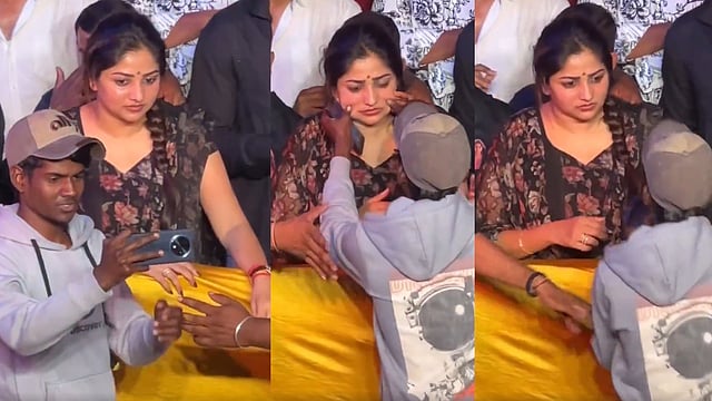 'ആരാധകനാണെന്ന് പറഞ്ഞ് എന്തും ചെയ്യാമോ ?' നടി രചിത റാമിന്റെ കവിളിൽ പിടിച്ച് ആരാധകൻ, ഞെട്ടി നടി; വിമർശനം