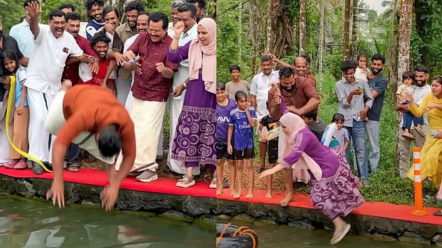 'മുസ്ലിം പെണ്കുട്ടികളെ ഇനിയും സ്വാധീനിക്കാന് അനുവദിച്ച് കൂടാ'; വനിതാ മെമ്പറെ കുളത്തിലേക്ക് തള്ളിയിട്ടതിനെതിരെ കാന്തപുരം സുന്നി നേതാവ്