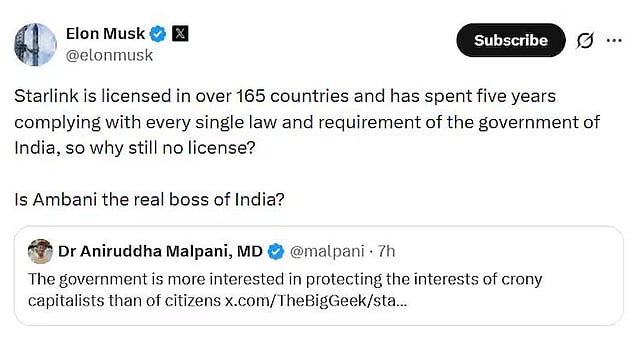 Musk X Post