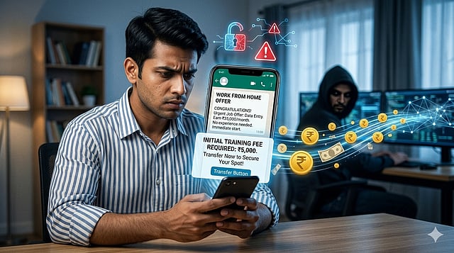 വീട്ടിലിരുന്ന് ദിവസം ₹10,000 വരുമാനം നേടാം; ഈ മെസേജ് കണ്ടാൽ സൂക്ഷിക്കുക