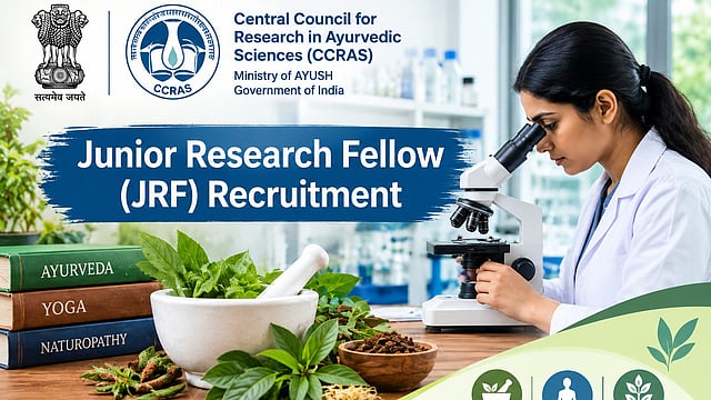 CCRAS JRF Recruitment 2026: ജൂനിയർ റിസർച്ച് ഫെലോ തസ്തികയിൽ 20 ഒഴിവുകൾ; ഇപ്പോൾ അപേക്ഷിക്കാം 