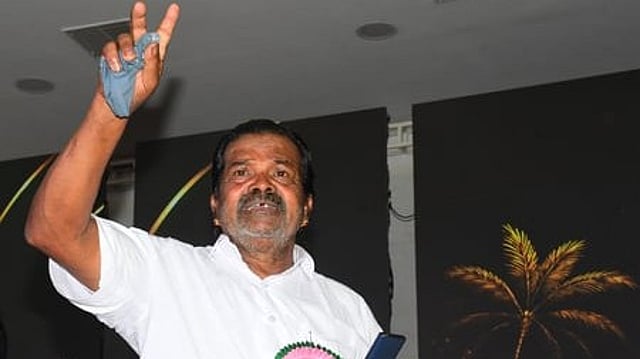 Peruvayal Raman, a native of Wayanad and recipient of the State Agricultural Award.