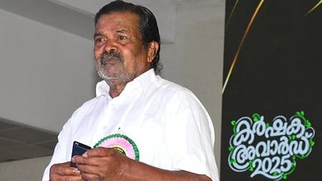 Peruvayal Raman, a native of Wayanad and recipient of the State Agricultural Award.