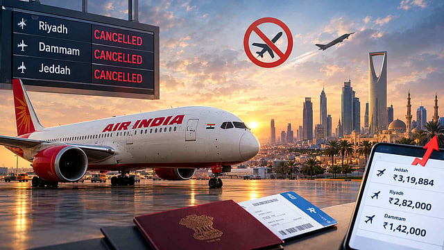 സൗദി സര്വീസുകള് 20 വരെ റദ്ദാക്കി എയര് ഇന്ത്യ; ടിക്കറ്റ് നിരക്ക് മൂന്നുലക്ഷം കടന്നു