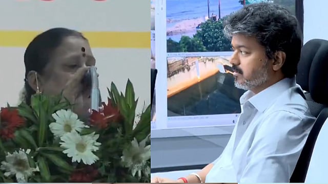 'എടാ നായേ'വിജയ്ക്കെതിരെ അസഭ്യവര്ഷവുമായി ഡിഎംകെ വനിതാ നേതാവ്; വേദിയില് പൊട്ടിച്ചിരിച്ച് മേയര്; വിഡിയോ വൈറല്