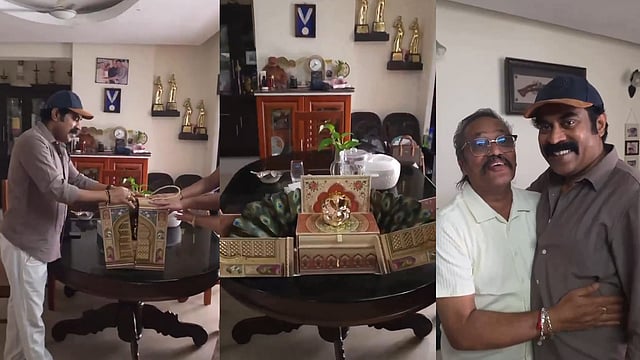 മയിൽ പീലി വിരിച്ച പോലെ 'ഇതുപോലെയൊരു ക്ഷണക്കത്ത് ഞാൻ കണ്ടിട്ടേയില്ല'; സുരാജിനെ മകന്റെ വിവാഹത്തിന് ക്ഷണിച്ച് നിർമാതാവ്