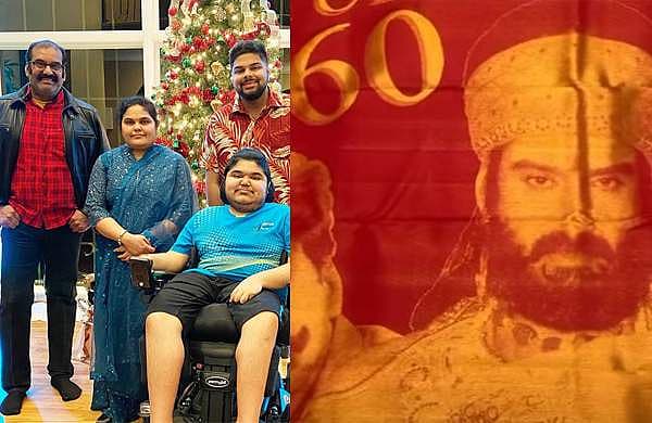 60-ാം പിറന്നാളിന് 60 കഥാപാത്രങ്ങളെ സ്വർണ നൂലിൽ നെയ്‌തെടുത്തു; നെപ്പോളിയന് ഭാര്യയുടെ സർപ്രൈസ്