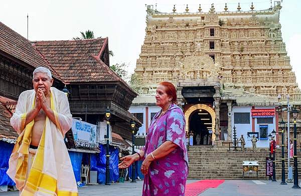 ഉപരാഷ്ട്രപതി പത്മനാഭസ്വാമി ക്ഷേത്രത്തിൽ, പിടിഐ