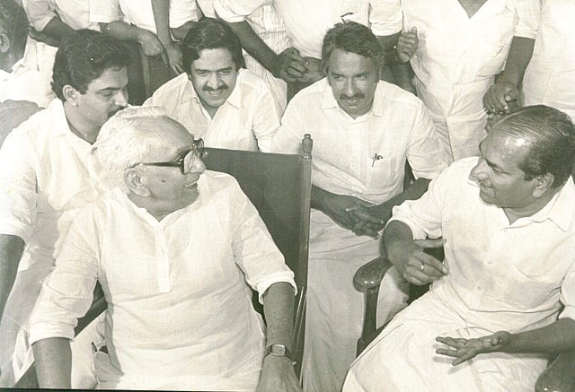 കെ കരുണാകരൻ, എകെ ആന്റണി, ഉമ്മൻ ചാണ്ടി, കെസി വേണുഗോപാൽ, രമേശ് ചെന്നിത്തല