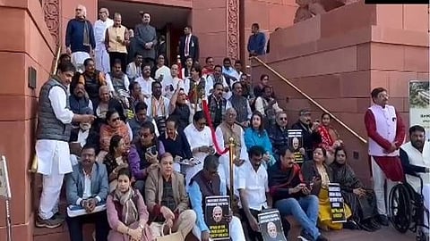 പാർലമെന്റിന് മുന്നിൽ എംപിമാരുടെ പ്രതിഷേധം ഫയല്‍