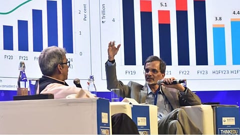 തിങ്ക് എഡ്യൂ കോണ്‍ക്ലേവില്‍ ഡോ. അനന്ത നാഗേശ്വരന്‍ സംസാരിക്കുന്നു