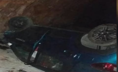 അപകടത്തിൽപ്പെട്ട കാർ 