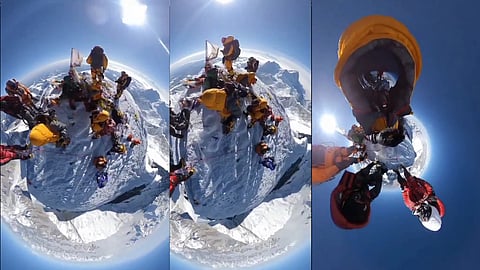 എവറസ്റ്റ് കൊടുമുടി നിന്നുള്ള അതിശയിപ്പിക്കുന്ന കാഴ്ച