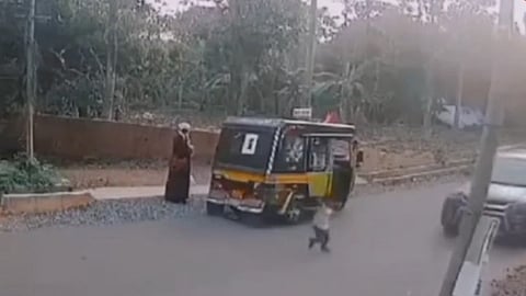 അപകടത്തിന് തൊട്ടുമുൻപുള്ള ദൃശ്യം