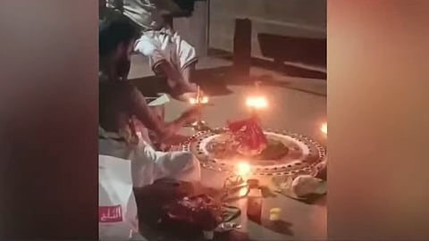 സ്കൂളിൽ നടന്ന പൂജ