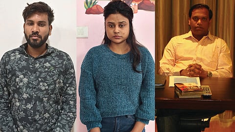 കൊല്ലപ്പെട്ട സന്ദീപും (മൂന്നാമത്) അറസ്റ്റിലായ പ്രതികളും
