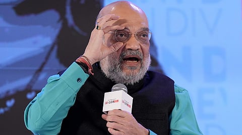 ഇടി നൗ ഗ്ലോബല്‍ ബിസിനസ് സമ്മിറ്റില്‍ സംസാരിക്കുന്ന  കേന്ദ്ര ആഭ്യന്തരമന്ത്രി അമിത് ഷാ