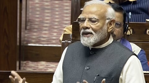 പ്രധാനമന്തി നരേന്ദ്രമോദി രാജ്യസഭയില്‍ സംസാരിക്കുന്നു