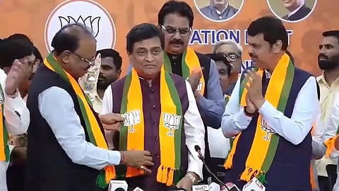 അശോക് ചവാൻ ബിജെപിയിൽ ചേർന്നപ്പോൾ