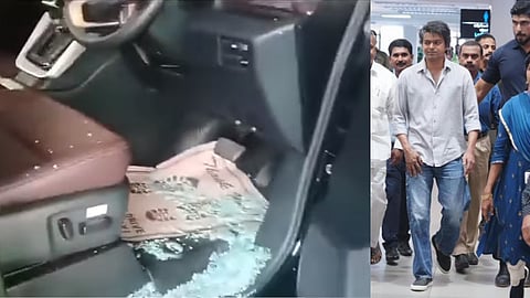 വിജയ്‌യുടെ കാറിന് കേടുപാട്