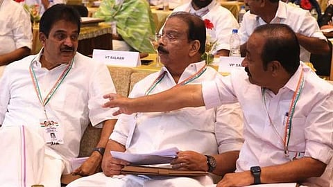 കെ സി വേണു​ഗോപാൽ, കെ സുധാകരൻ, വിഡി സതീശൻ എന്നിവർ