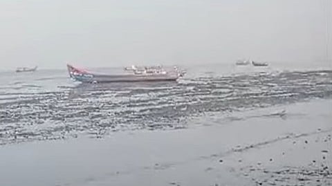 കടൽ ഉൾവലിഞ്ഞ നിലയില്‍