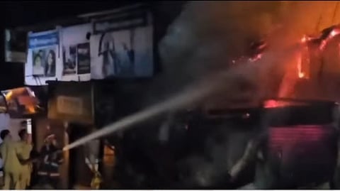 താമരശ്ശേരിയിലുണ്ടായ തീപിടിത്തം  