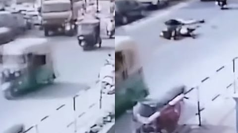 അപകടത്തിന്റെ സിസിടിവി ദൃശ്യം