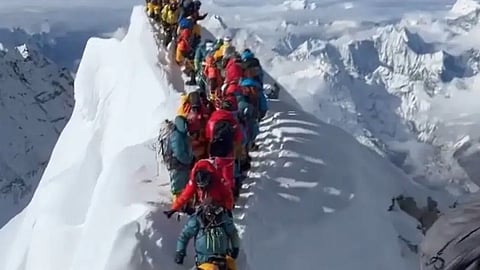 Video Of 'Traffic Jam' On Mount Everest Goes Viral