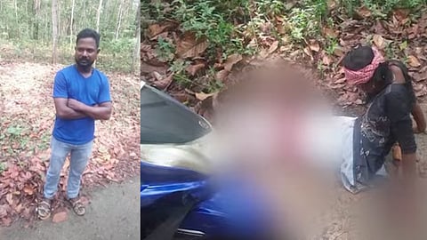 The husband brutally beat his wife