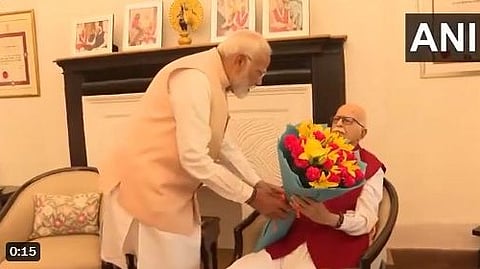 modi meets lk advani