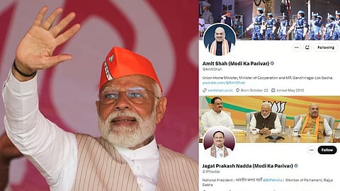 Narendra modi shares on x now you can remove modi ka parivar lok sabha election 2024