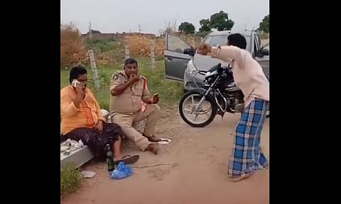 ASI drinks alcohol on duty, placed under suspension after viral video
