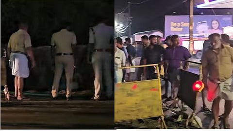 Scooter rider falls into pothole in Alappuzha