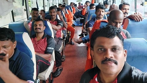 Scuba diving team for rescue operation to disaster area in Wayanad