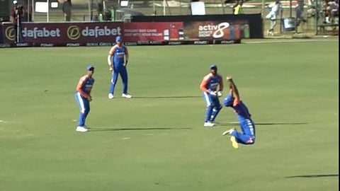 Ravi Bishnoi brilliant catch 