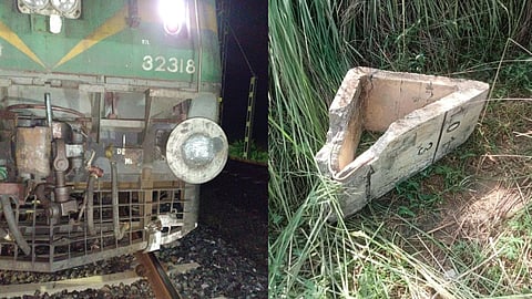 Attempt to derail goods train in Ajmer, cement blocks kept on freight corridor tracks .