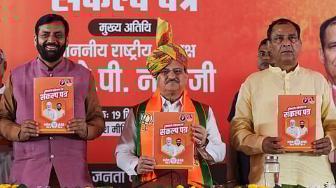 BJP releases party manifesto for Haryana polls .