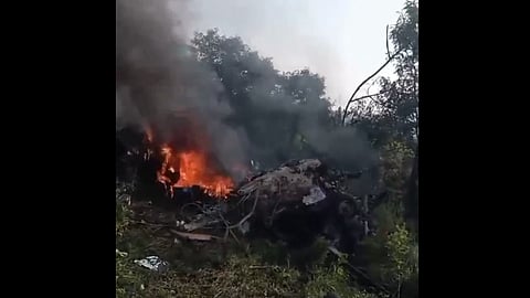 Helicopter Crashes In Hilly Area Near Pune